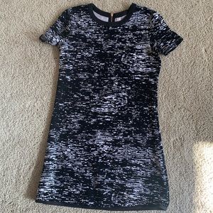 Black and white spandex dress